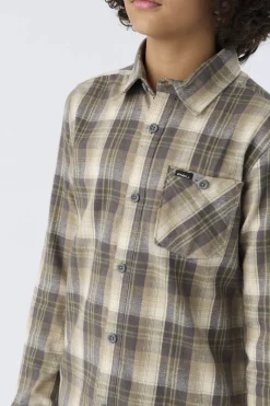 BOY'S REDMOND PLAID STRETCH FLANNEL SHIRT