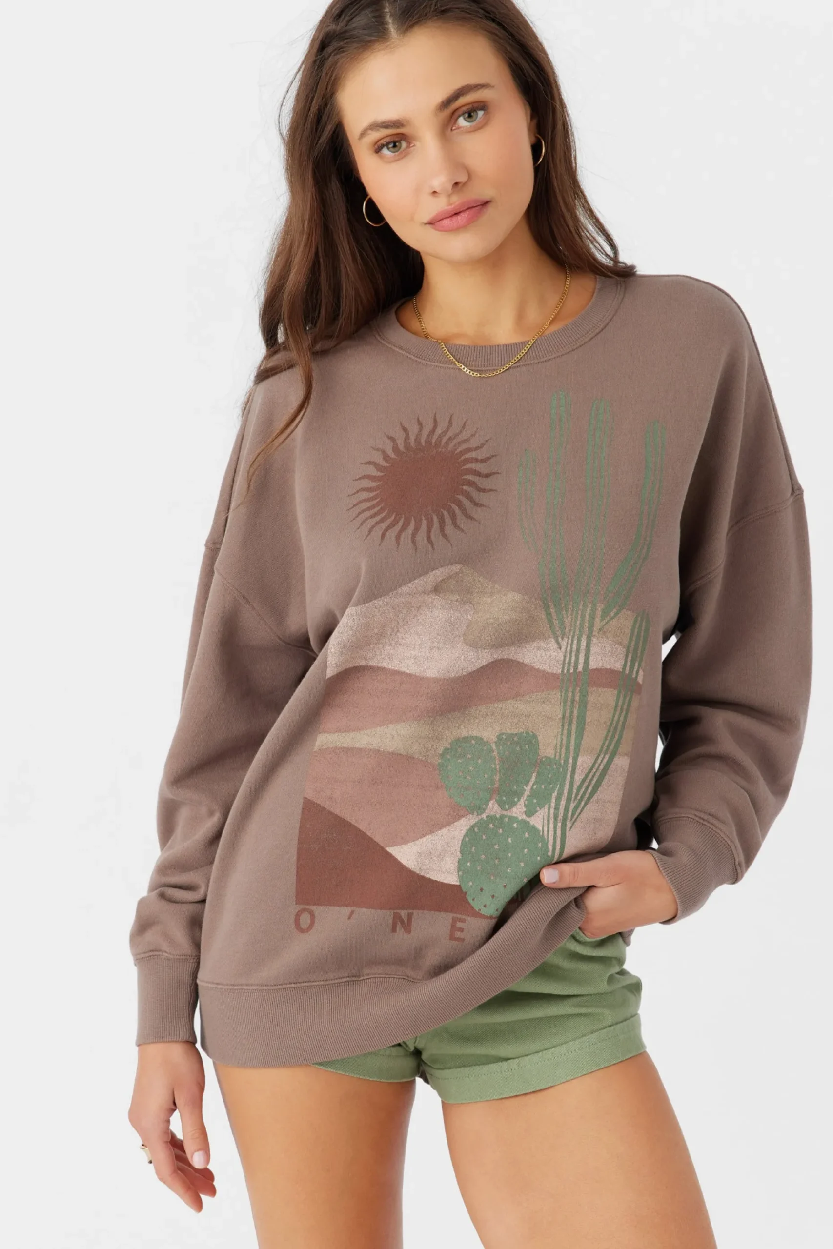 CHOICE CREW NECK OVERSIZED FIT FLEECE PULLOVER