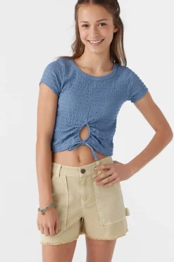 GIRL'S SHELLIE TEXTURED KNIT TOP