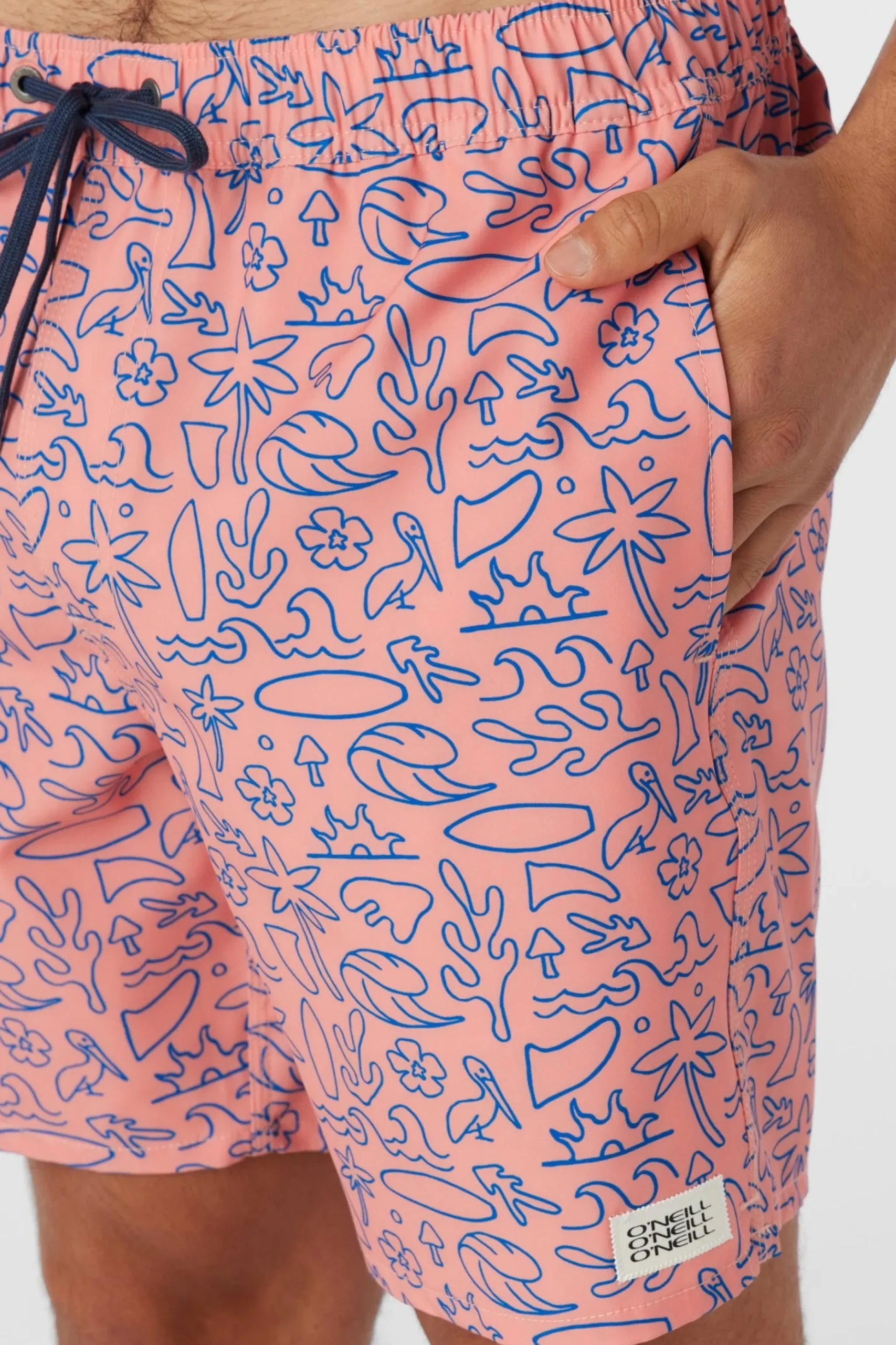 HERMOSA ELASTIC WAIST 17" SWIM TRUNKS