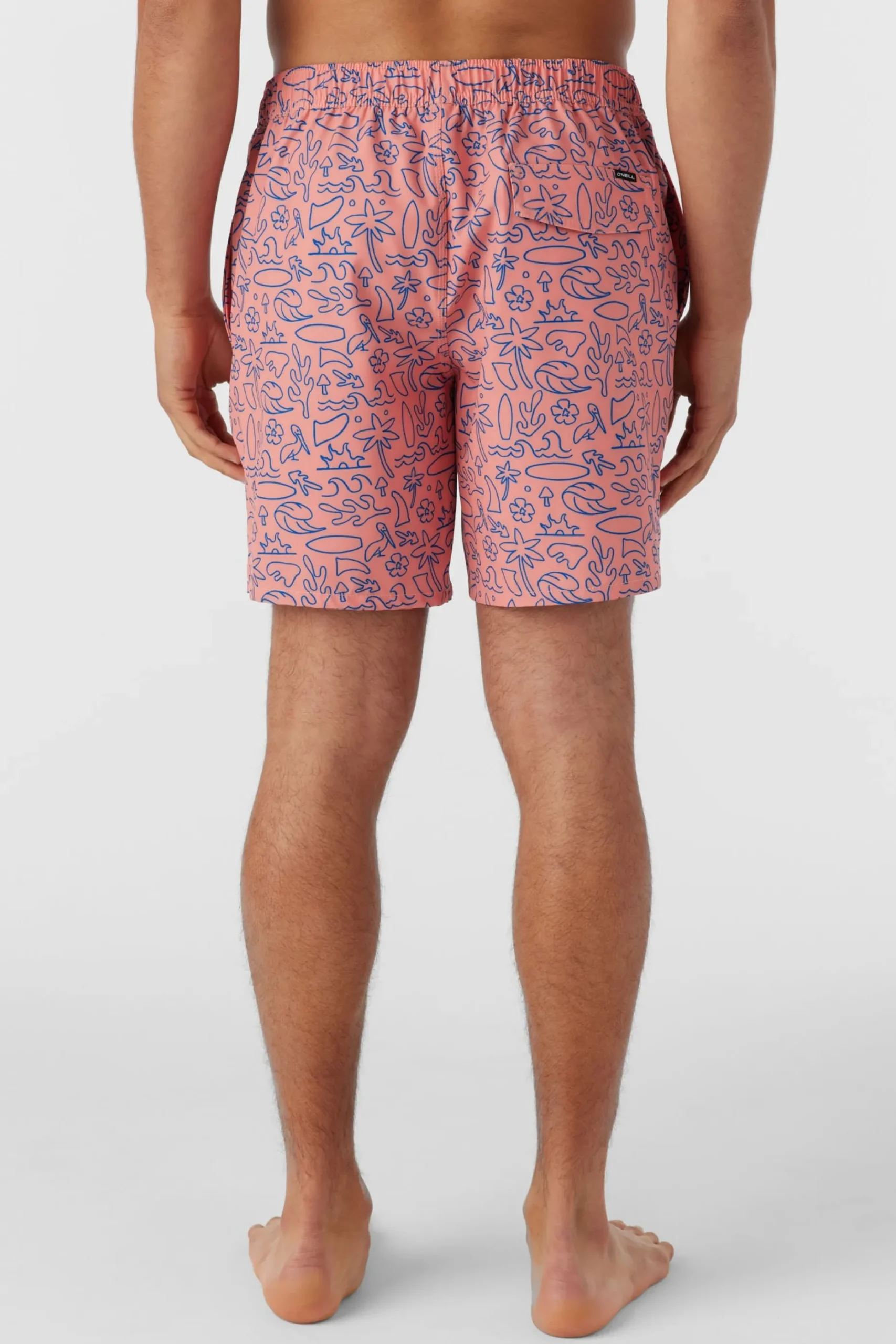 HERMOSA ELASTIC WAIST 17" SWIM TRUNKS