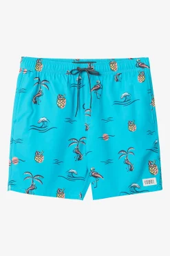 HERMOSA ELASTIC WAIST 17" SWIM TRUNKS