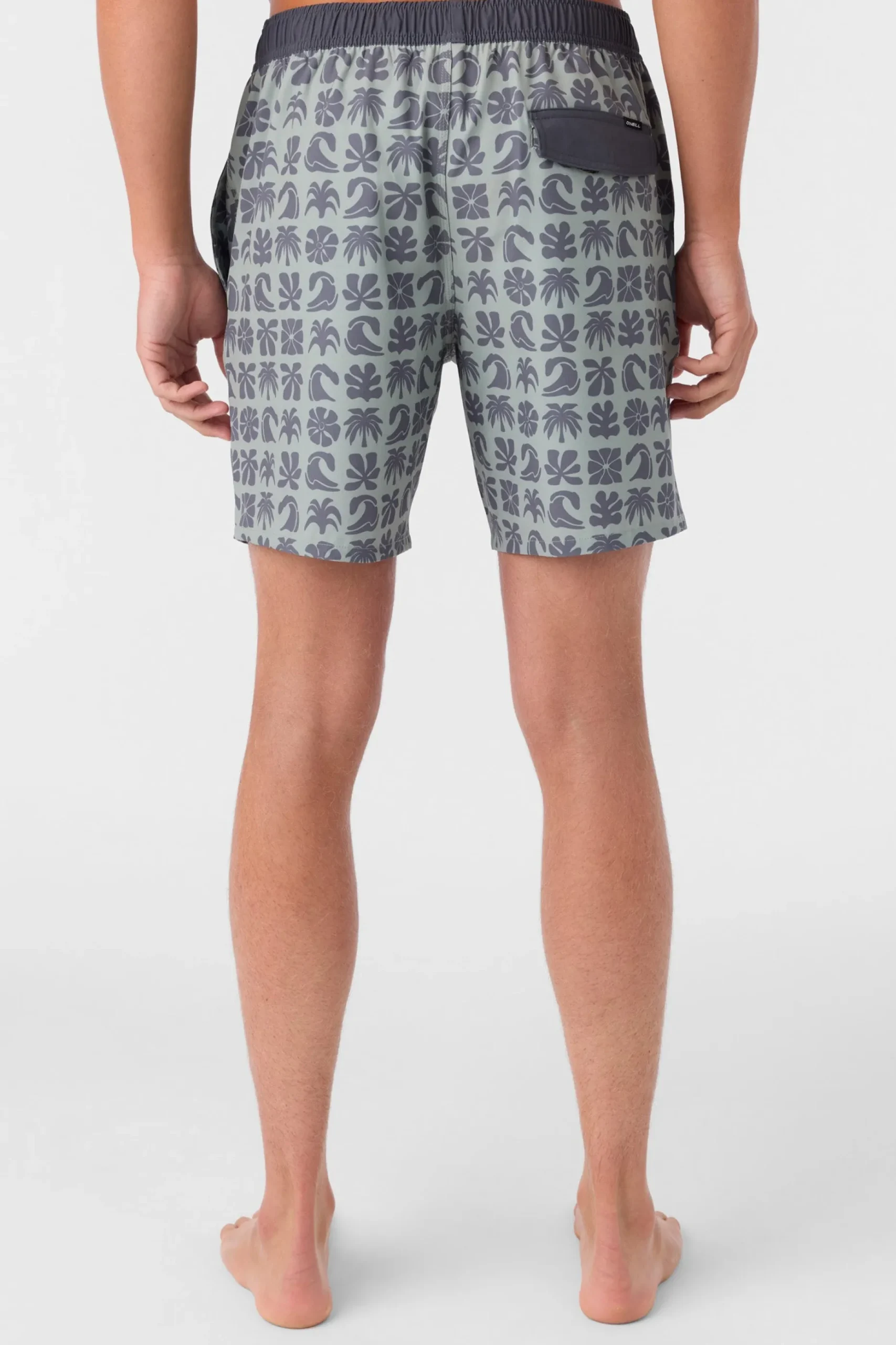 HERMOSA ELASTIC WAIST 17" SWIM TRUNKS