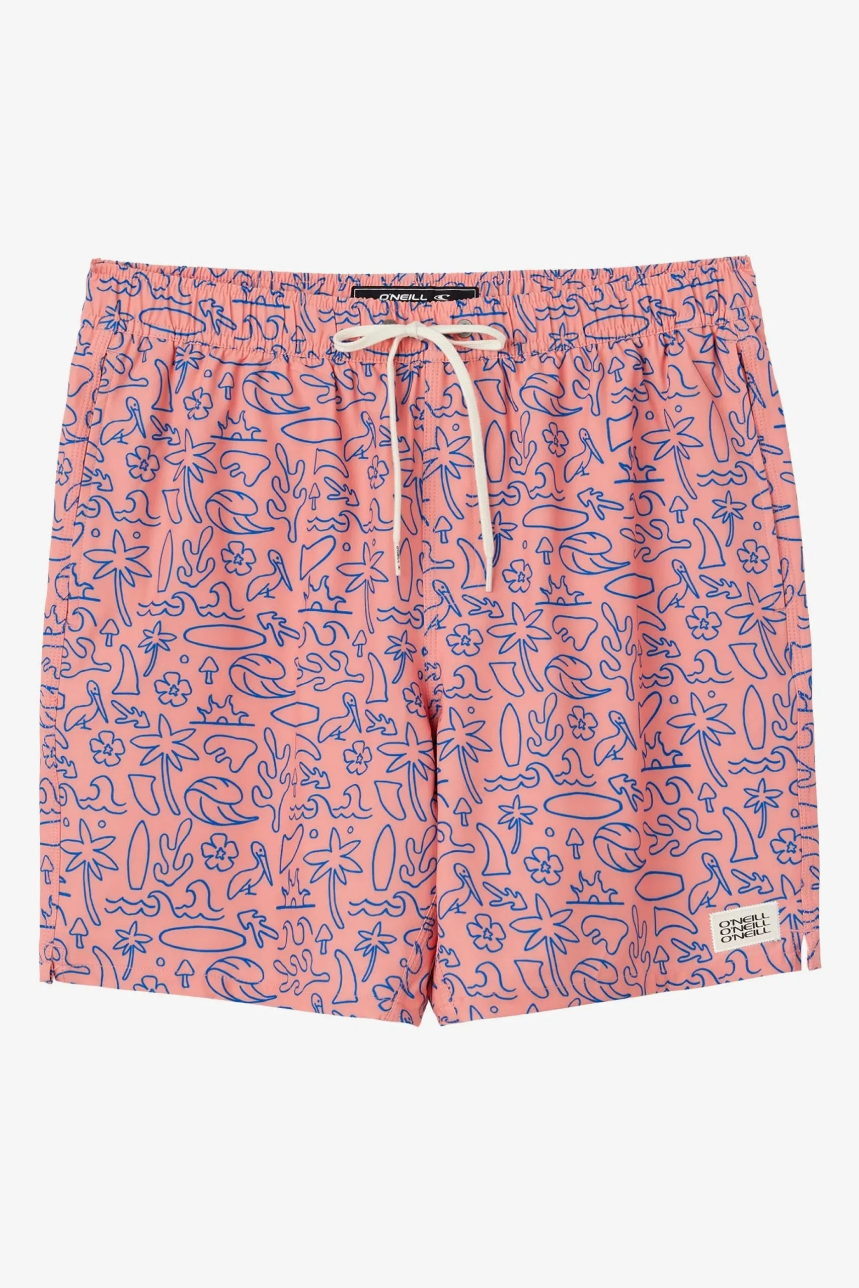 HERMOSA ELASTIC WAIST LINED 17" SWIM TRUNKS