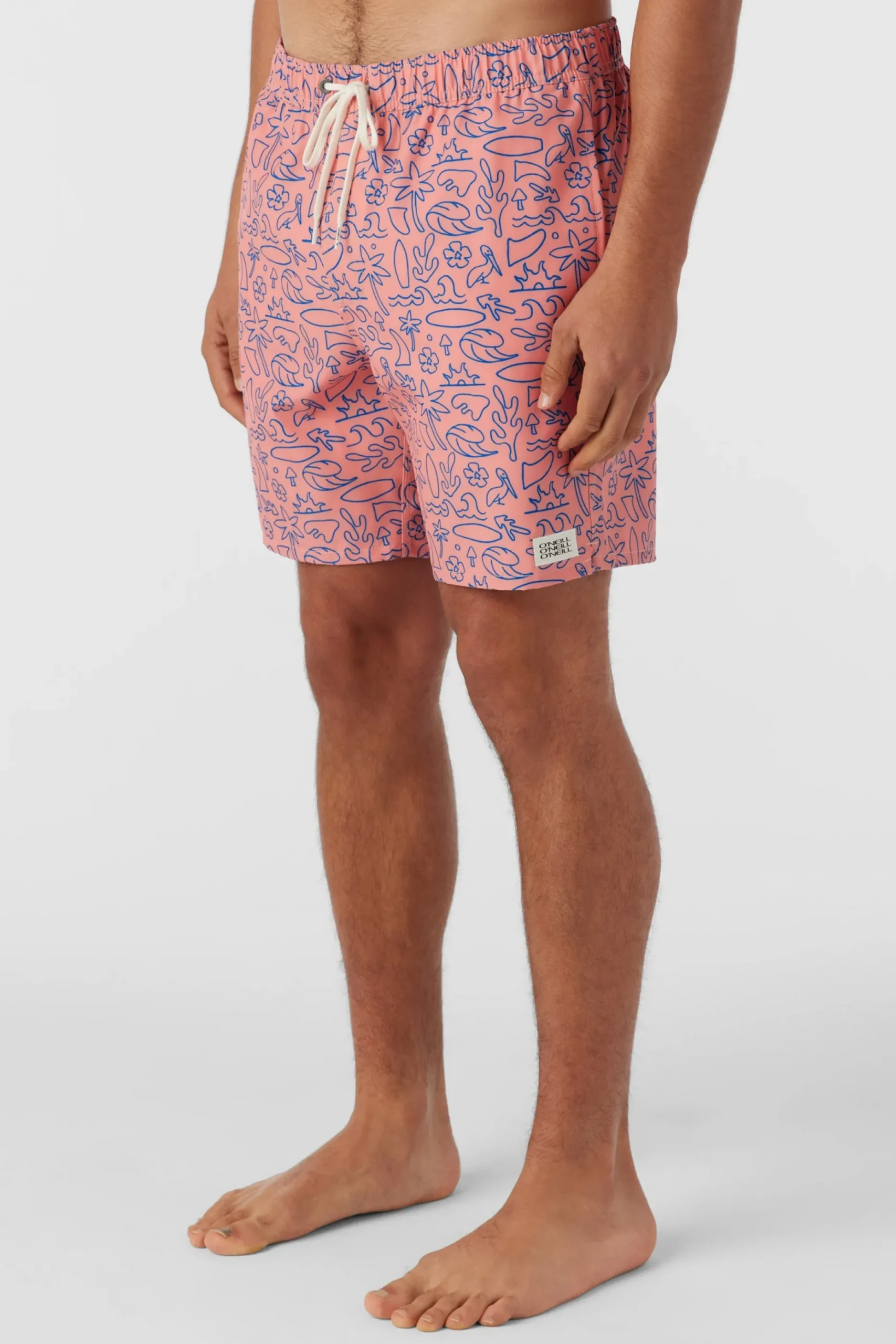 HERMOSA ELASTIC WAIST LINED 17" SWIM TRUNKS