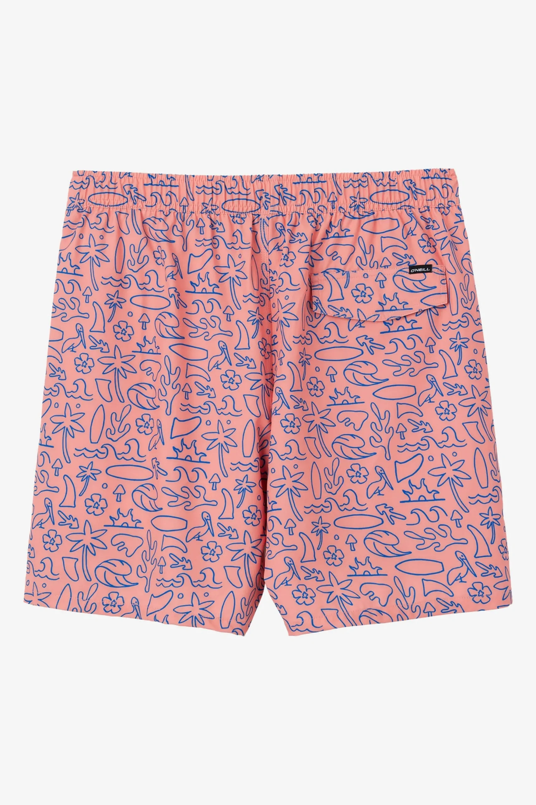 HERMOSA ELASTIC WAIST LINED 17" SWIM TRUNKS