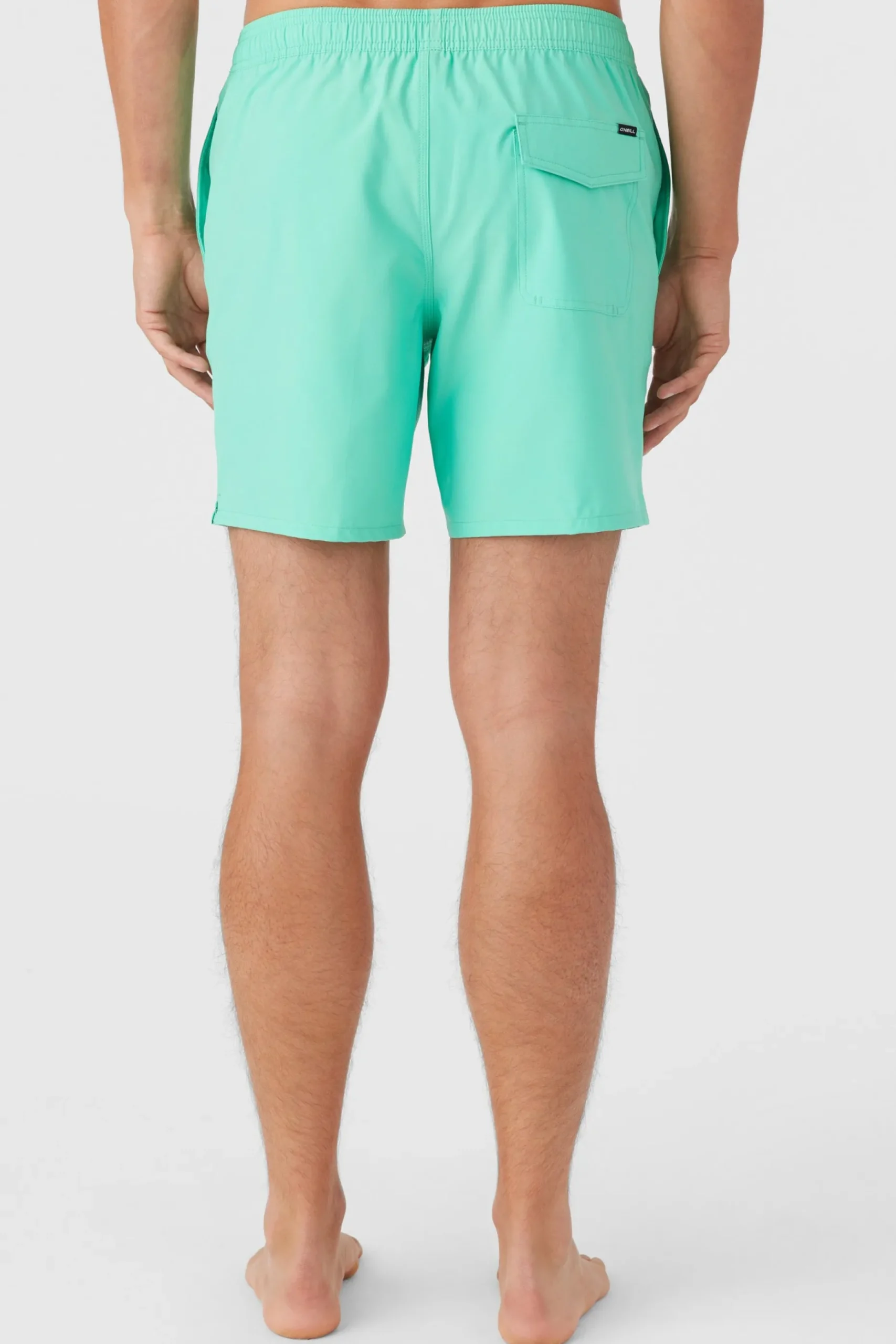 LENNOX HERMOSA SOLID ELASTIC WAIST 17" SWIM TRUNKS