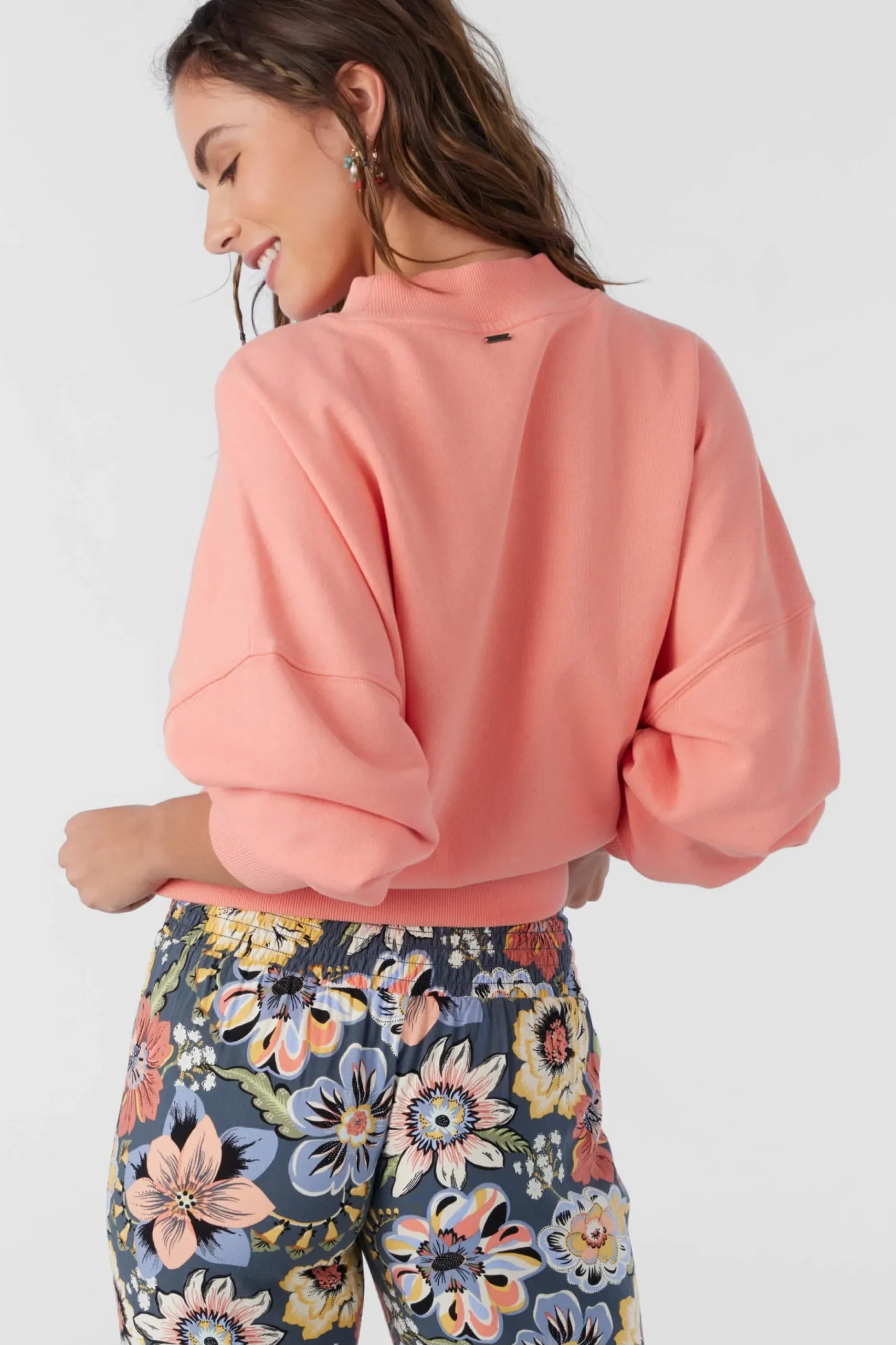 MOMENT CREW NECK CROPPED FLEECE
