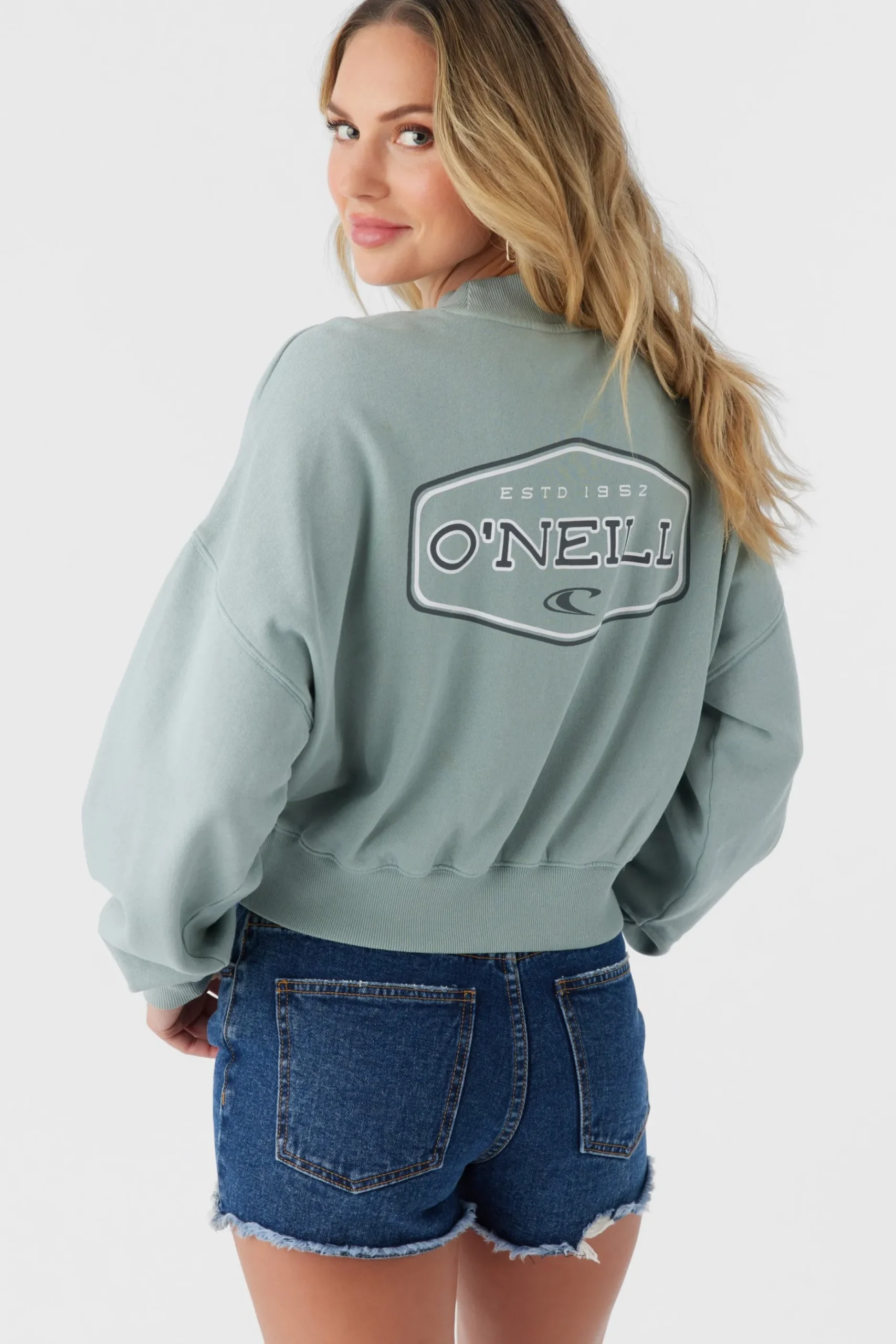 MOMENT CREW NECK CROPPED FLEECE
