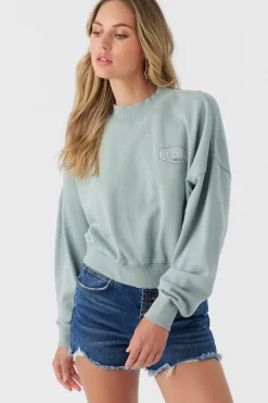 MOMENT CREW NECK CROPPED FLEECE